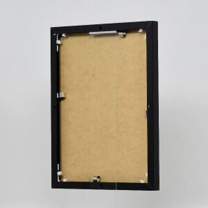 Portarretratos efecto aluminio Quadro 45x80 cm negro alto brillo cristal transparente