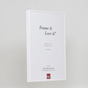 Marco de aluminio efecto Quadro 30,5x91,5 cm cristal blanco transparente trasera MDF