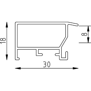Marco de fotos de aluminio Efecto Profil S3 Negro 28x35 cm Vidrio Límpido