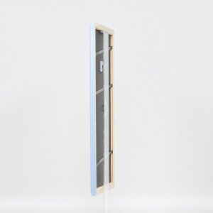 Efecto Marco de madera Perfil 32 azul 50x65 cm Cristal normal