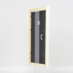 Efecto marco barroco de madera perfil 37 blanco 45x60 cm cristal normal