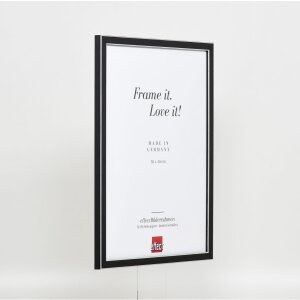 Efecto Marco de madera maciza Perfil 39 negro 25x70 cm Cristal normal
