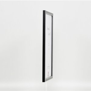 Efecto Marco de madera maciza Perfil 39 negro 45x60 cm Cristal normal
