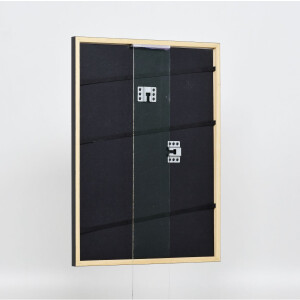 Efecto Marco de madera maciza Perfil 39 negro 30,5x91,5 cm Cristal normal