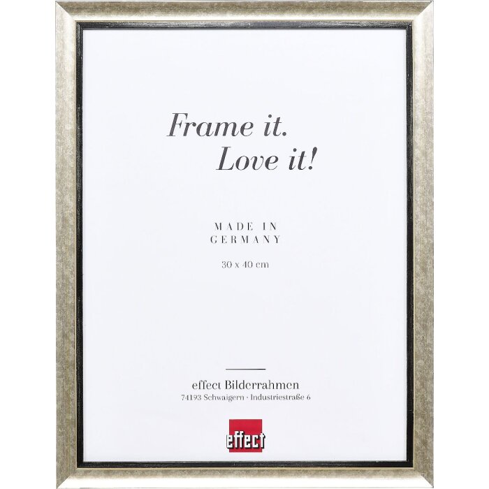 Marco de fotos de madera Effect Profil 40 Plata 13x18 cm con vidrio normal