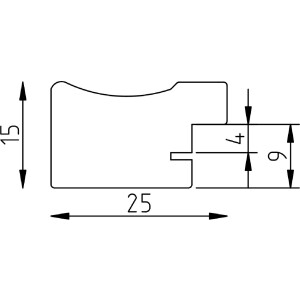 Marco de fotos de madera Effect Profil 40 Platin 45x60 cm con vidrio normal