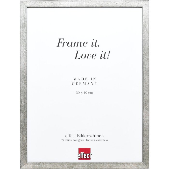 Marco de fotos Effect Profil 42 con cristal transparente plateado 9x13 cm