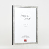 Marco de fotos Effect Holzrahmen Profil 42 Cristal transparente Plata 10x10 cm