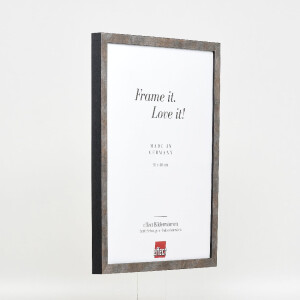 Marco de fotos Effect de madera Holzprofil 42 cristal transparente anthrazit 20x25 cm