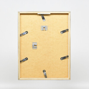 Marco de fotos Effect Holzrahmen Profil 42 con vidrio transparente plateado 21x28 cm