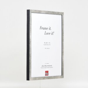 Marco de fotos Effect Holzrahmen Profil 42 Vidrio transparente plata 27x48 cm