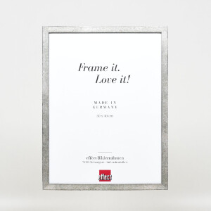 Marco de fotos Effect Holzrahmen Profil 42 Cristal transparente Plata 14,8x21 cm