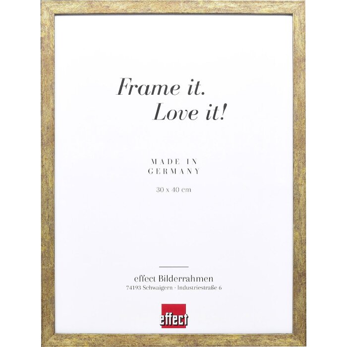 Marco de fotos Effect Holzrahmen Profil 42 Vidrio transparente Antiguo dorado 14,8x21 cm