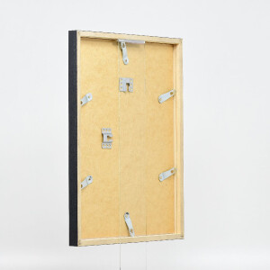 Marco de fotos Efecto de madera Profil 42 Vidrio líquido Plata 61x91,5 cm