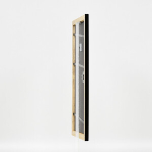 Marco de fotos de madera Effect Profil 43 Negro Brillo 13x13 cm