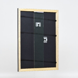 Marco de fotos de madera efecto Profil 43 Negro Alto Brillo 15x20 cm