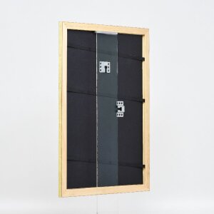 Marco de fotos de madera effect Profil 43 oro 18x27 cm con vidrio normal