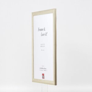 Marco de fotos de madera efecto Profil 43 plata 25x30 cm