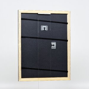 Marco de fotos de madera Effect Profil 43 Negro alto brillo 25x80 cm con vidrio normal