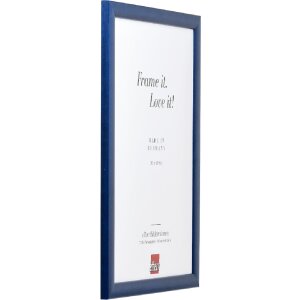 Marco de fotos de madera Effect Profil 43 royalblau 27x48 cm con vidrio normal