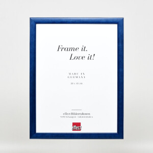 Marco de fotos de madera Effect Profil 43 royalblau 50x50 cm con vidrio normal