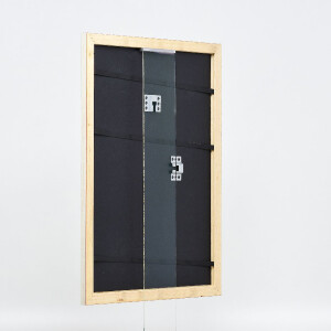 Marco de fotos de madera efecto Profil 43 plata 50x65 cm con cristal normal