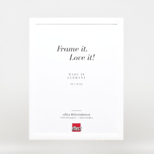 Marco de fotos de madera Effect Profil 43 blanco brillante 50x75 cm