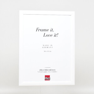 Marco de fotos de madera Effect Profil 43 blanco brillante 50x75 cm