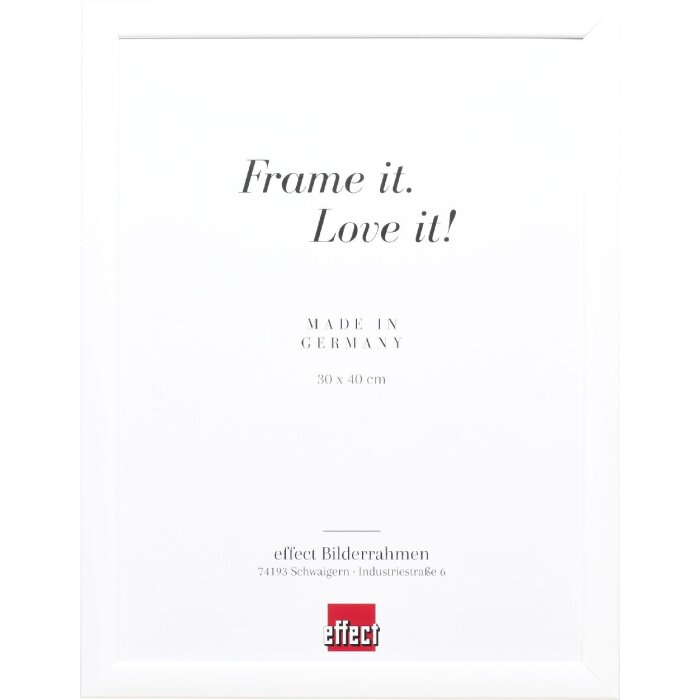 Marco de fotos de madera Effect Profil 43 Blanco Alto Brillo 62x93 cm