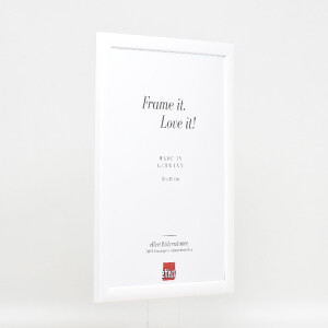 Marco de fotos de madera efecto Profil 43 blanco alto brillo 70x70 cm