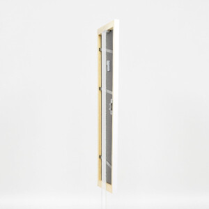 Marco de fotos de madera efecto Profil 43 blanco brillante 61x91,5 cm