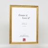 Marco de fotos de madera efect Profil 44 gold 40x60 cm