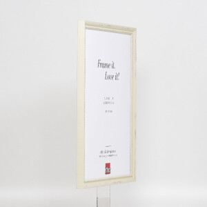 Marco de fotos de madera effect Profil 48 blanco 13x18 cm con vidrio transparente