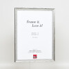 Marco de fotos de madera Effect Profil 48 plata 15x20 cm con cristal transparente