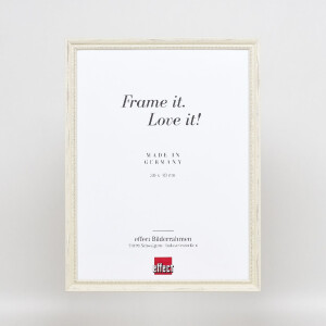 Marco de fotos de madera Effect Profil 48 blanco 20x25 cm con vidrio transparente