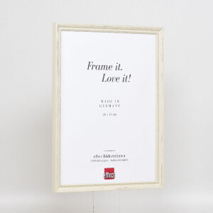 Marco de fotos de madera efecto Profil 48 blanco 25x60 cm con vidrio transparente