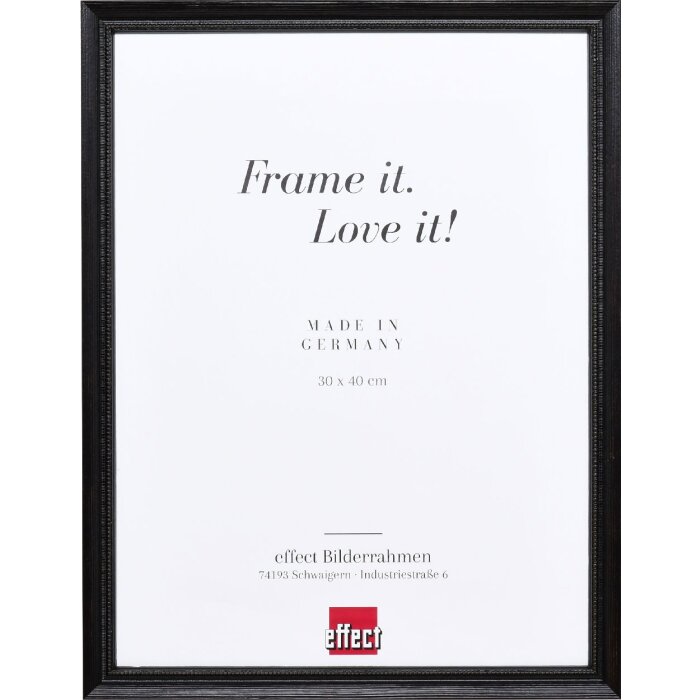 Marco de fotos effect Profil 48 negro 50x65 cm con cristal transparente