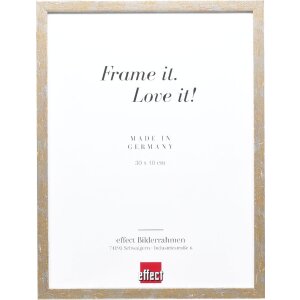 Marco de fotos de madera Profil 51 antiguo plateado 10x15...