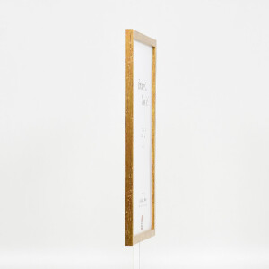 Marco de fotos de madera Profil 51 antikgold 20x25 cm con cristal transparente