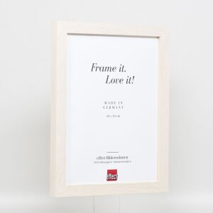 Portarretratos efecto madera Profile 52 blanco 29,7x42 cm cristal normal