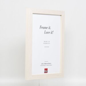 Portarretratos efecto madera Profile 52 blanco 29,7x42 cm cristal normal