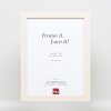 Portarretratos efecto madera Profile 52 blanco 29,7x42 cm cristal normal