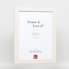 Portarretratos efecto madera Profile 52 blanco 29,7x42 cm cristal normal