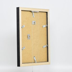 Efecto Marco de madera Perfil 52 negro 40x40 cm Cristal normal