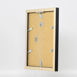 Efecto Marco de madera Perfil 52 negro 70x70 cm Cristal normal