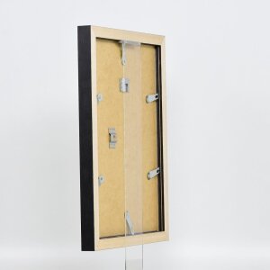 Efecto Marco de madera Perfil 52 negro 70x70 cm Cristal normal