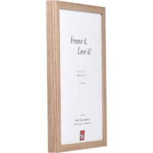 Marco de fotos de madera Effect Holzrahmen Profil 54 nogal 13x13 cm cristal transparente