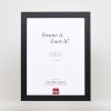 Efecto Marco de madera Perfil 55 negro 9x13 cm Cristal normal