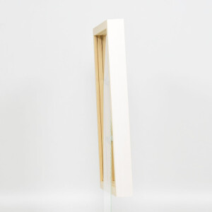 Efecto Marco de madera Perfil 55 blanco 62x93 cm cristal normal