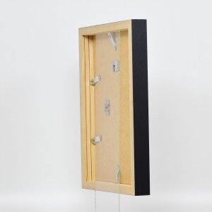 Efecto marco de madera Perfil 55 negro 10,5x14,8 cm cristal normal